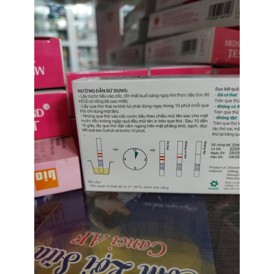 Que thử thai nhanh TP Test - Giao hàng kín đáo, che tên, test thai nhanh bản to 5mm, chính xác