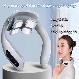 Máy massage cổ vai gáy 4 đầu chuyên nghiệp công nghệ nhật bản - kỹ thuật massage như bậc thầy đông y
