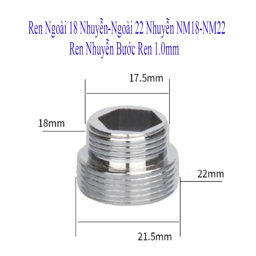 Đầu Chuyển Đổi Vòi Nước Ren Ngoài Trong