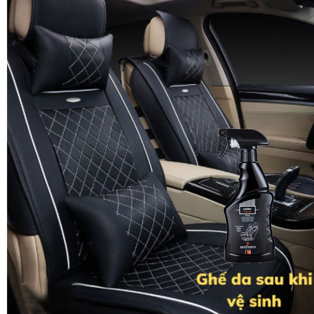 Combo  Vệ Sinh Nỉ, Vải, Da Lộn Senfineco 9988+  Vệ Sinh  Bảo Vệ Nội Thất Da Senfineco 9955