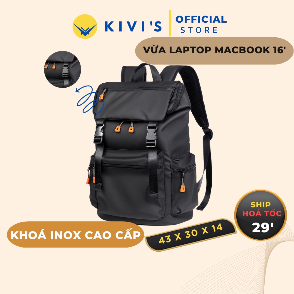 Balo Wiexier siêu to chính hãng vải cao cấp đựng được laptop 16 inch Macbook - KIVI’S
