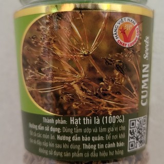[Lọ 40g] HẠT THÌ LÀ (Gia vị thực phẩm) [VN] ÔNG CHÀ VÀ Cumin Seeds