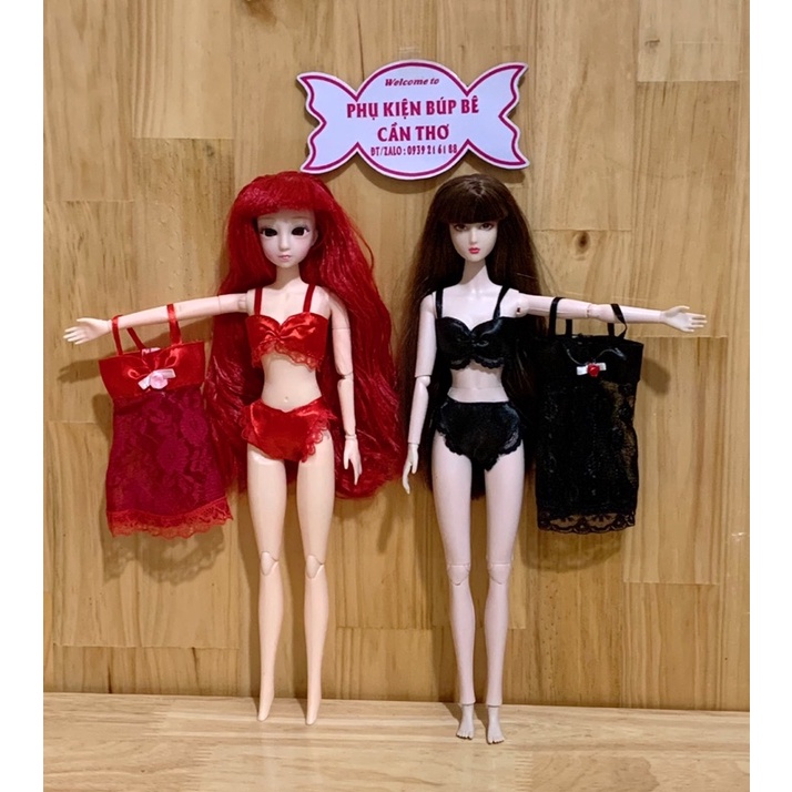 Đầm ngủ cho bup bê Barbie, Xinyi, Licca,…bup be cao 30cm