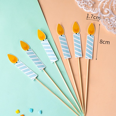 Phụ kiện trang trí bánh kem, sinh nhật - Topper trang trí kim tuyến tua rua đủ màu