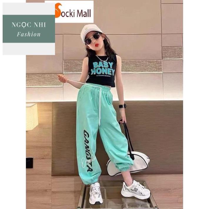 Thời trang trẻ em - Bộ đồ thun HipHop cho bé gái sành điệu - NgọcNhi shop