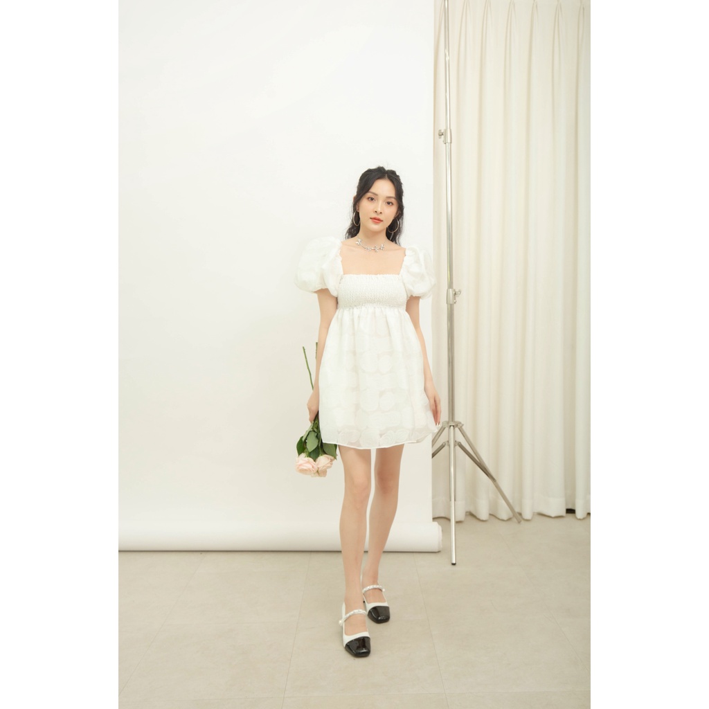 Đầm Babydoll Cổ Vuông Tay Phồng Tiểu Thư  HACHI DRESS - GOÛT DE JUN