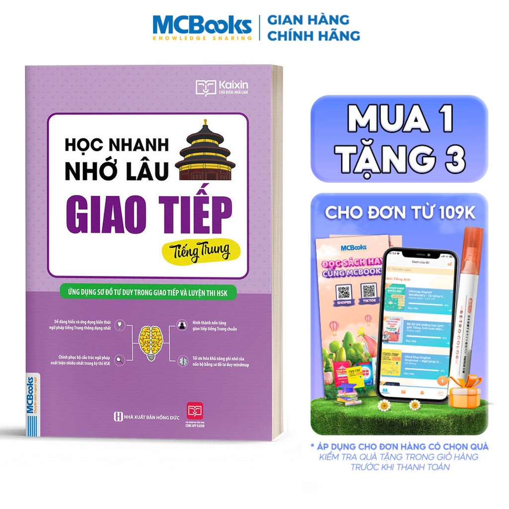 Sách - Học Nhanh Nhớ Lâu Giao Tiếp Tiếng Trung - Ứng Dụng Sơ Đồ Tư Duy Trong Giao Tiếp Và Luyện Thi HSK