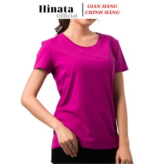 Áo Thun Nữ Trơn Cổ Tròn, Áo Phông Nữ Basic 100 Cotton Cao Cấp Hàng Hiệu Đẹp Thoáng Mát Tay Ngắn Màu Sen