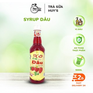 Siro, syrup vị dâu x.o chai 500ml