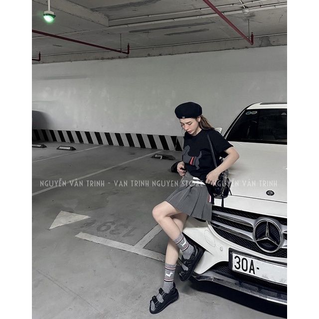 Sét áo phông in + chân váy ly loại 1 Mã KH46