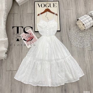 Đầm Trắng Ren 2 Dây Đi Biển TODAY STYLE D3856 Sang Trọng