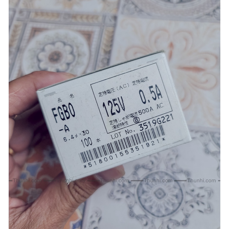 Cầu chì 125v nội địa Nhật, cầu trì 125v 0.3A, 0.4A, 0.5A, 0.7A, 1.5A, 15A