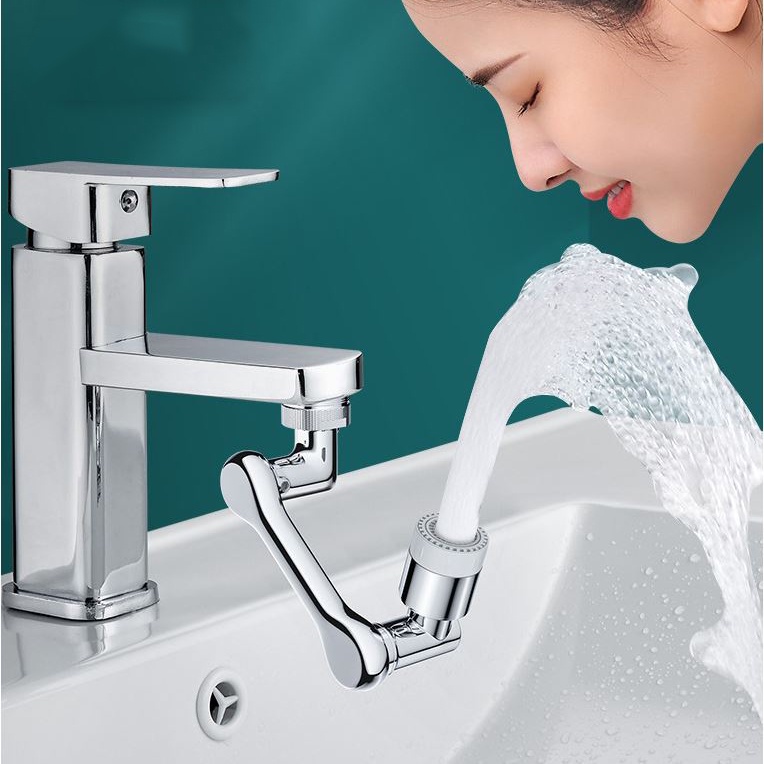 Đầu nối vòi Lavaboo thông minh xoay 1080 -Chất liệu đồng/ nhựa ABS/inox cao cấp với 2 chế độ nước tiện dụng