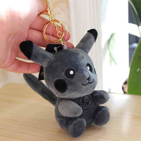 Móc Khóa Pikachu Nhồi Bông Màu Đen Đáng Yêu