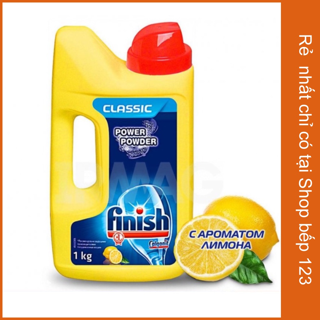 Bột rửa bát Finish Powder   tẩy sạch chén đĩa gấp 4 lần tiết kiệm 2/3 so với viên rửa