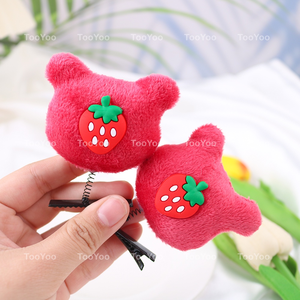 Kẹp tóc lò xo Gấu dâu Lotso dễ thương cute TY0360