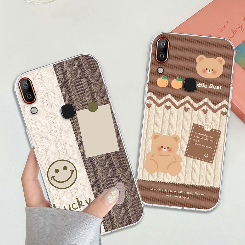 Ốp lưng Vsmart Active 1 / Active 1 Plus / Active 3 in hình họa tiết len Lucky Bunny,Bear,Smile