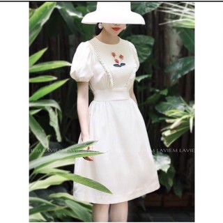 Rập giấy thiết kế, rập giấy đầm váy nữ cổ tròn tay phồng ôm eo tùng xoè, Rập giấy A0 cắt sẵn