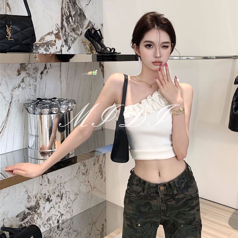 Mi Áo Ống Nhún Bèo Thời Trang Quyến Rũ Cho Nữ
