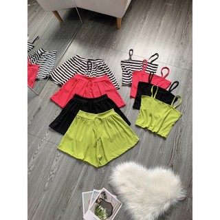 sét bộ đùi gân phối áo kiểu 2 dây