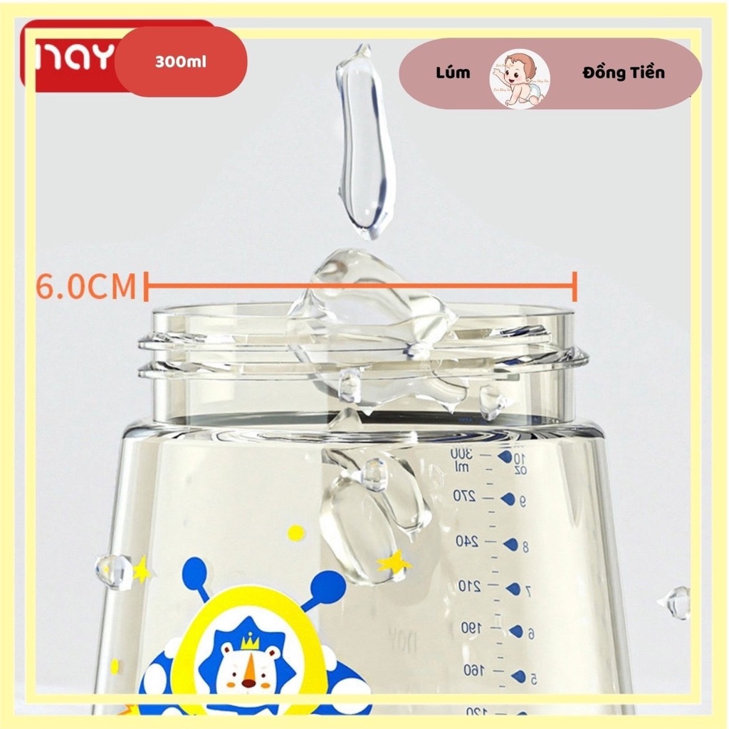 Bình Nước 300ml Có Quai Cầm Họa Tiết Đáng Yêu Cho Bé