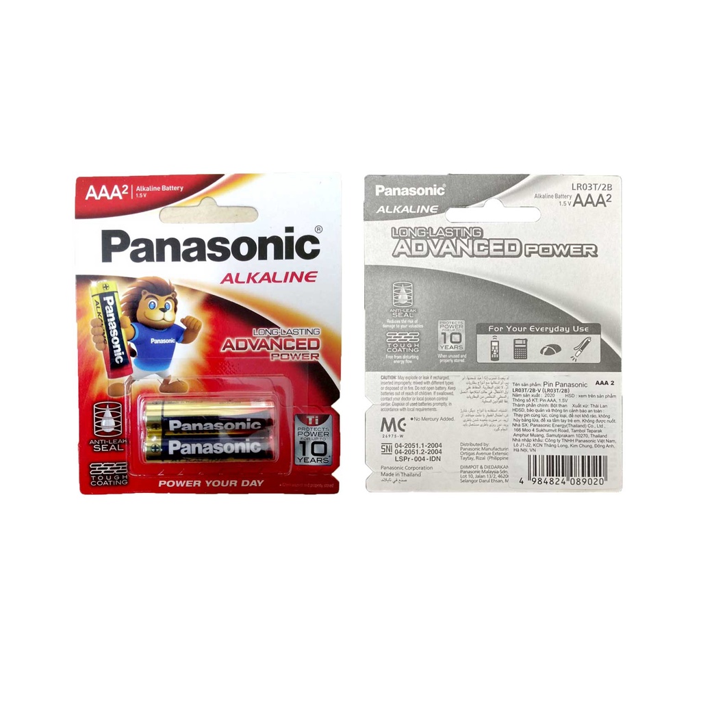 Pin AAA Panasonic alkaline Combo 5 vỉ