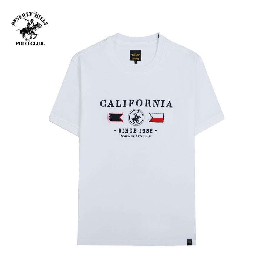 Beverly Hills Polo Club - Áo thun Ngắn tay Nam Regular Fit WT WHITE- BHPC TSMRSS23TL066