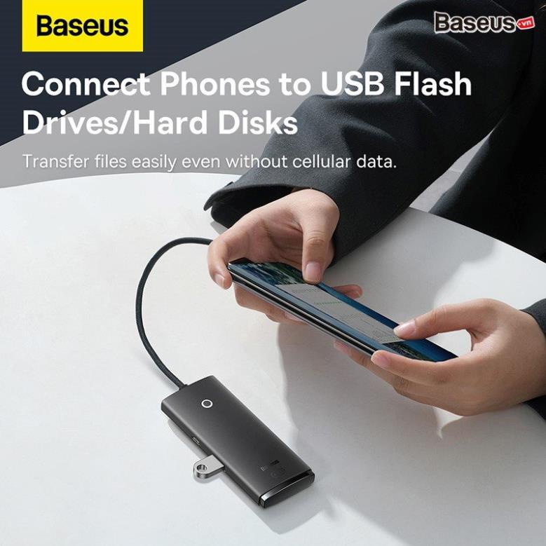 Hub Mở Rộng Kết Nối Baseus Lite Series USB/ Type C to USB 3.0 (3 port USB3.0/ 5Gbps High speed/ Docking Station)