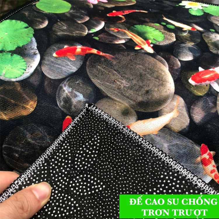 Thảm lau chân nhà Bếp chùi chân trải sàn hình thú phòng khách phòng tắm 5D chống trượt cao cấp đế cao su hút nước - H2T