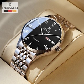 Đồng hồ Nam ROMATIC 8871 Đơn Giản Sang Trọng, Khóa Đôi, Dây Thép Cao Cấp, Bảo Hành Toàn Quốc 12 Tháng