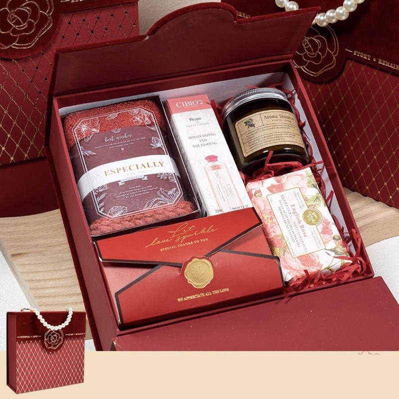 Hộp đựng kẹo hộp quà cưới giỏ quà Tết hộp socola 6v Valentine dáng bao th