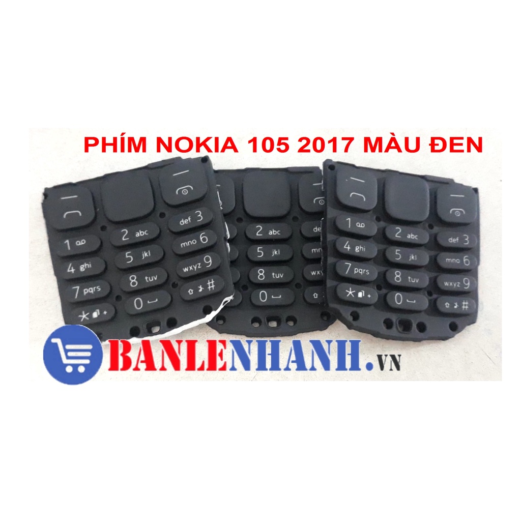 PHÍM NOKIA 105 2017 MÀU ĐEN