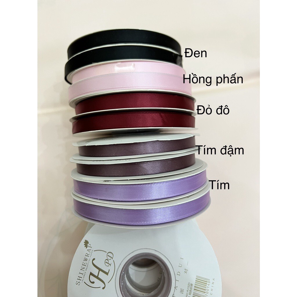- Ruy Băng Lụa bản 1cm-Loại Đẹp