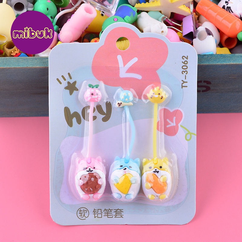 Nắp đậy bút chì dễ thương set 3 nắp hình con cú