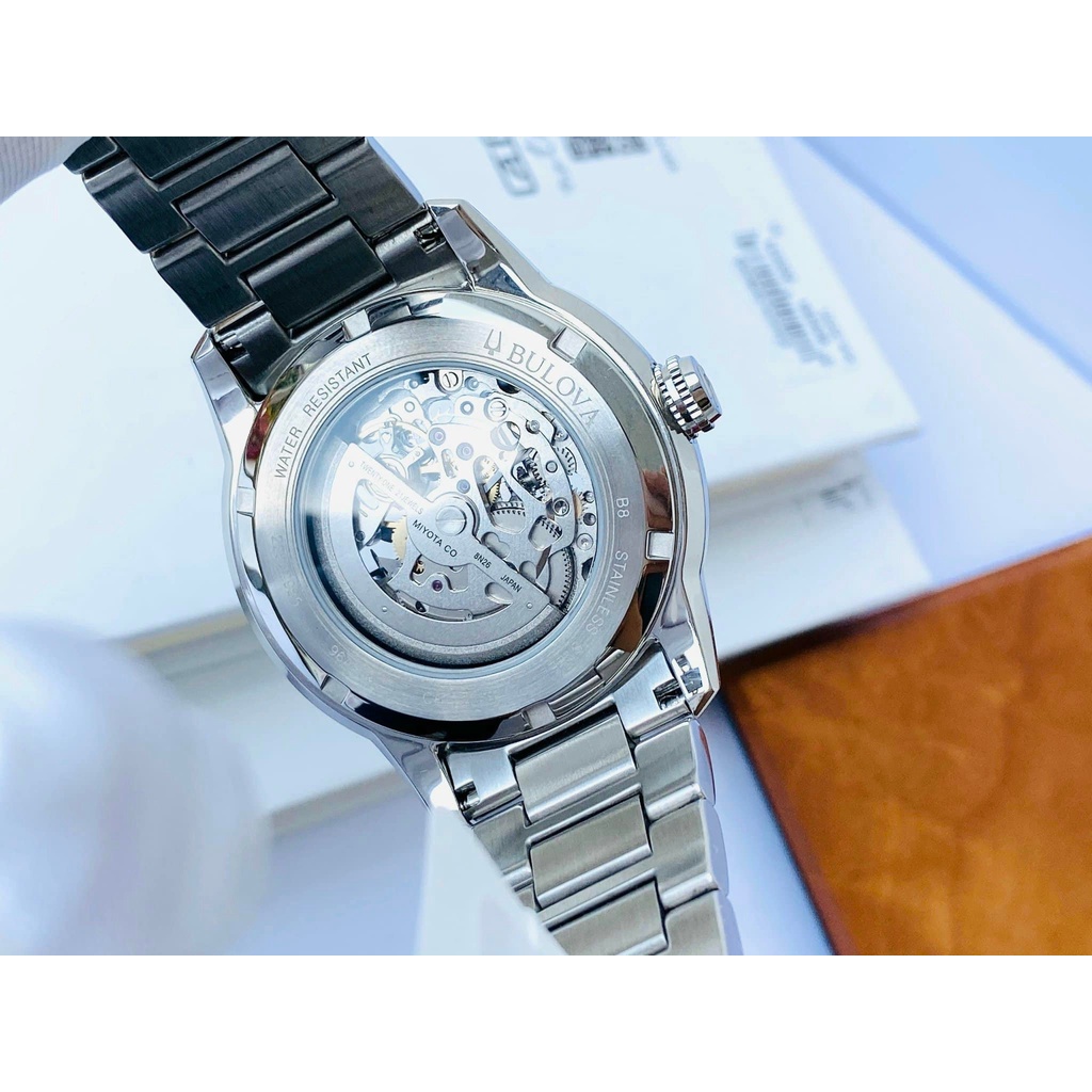 Đồng Hồ Nam BULOVA Automatic 96A208 Chính Hãng Tặng Dây Da Cao Cấp