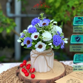 Chậu hoa giả - Bình hoa giả nhỏ để bàn phù hợp cho bàn giáo viên, bàn trà, decor phòng