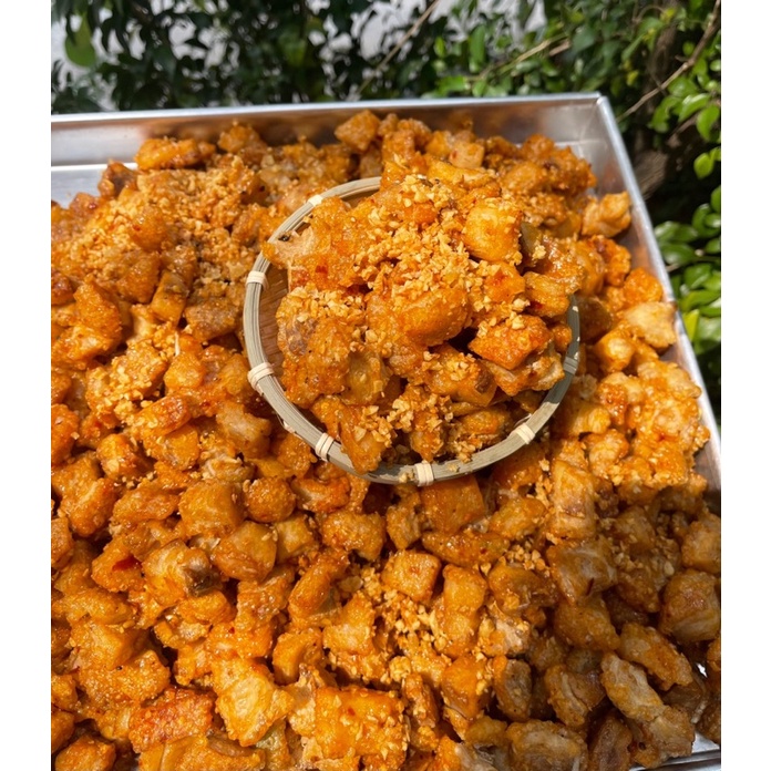 Tóp Mỡ Da Giòn Sốt Bơ Tỏi 500gr