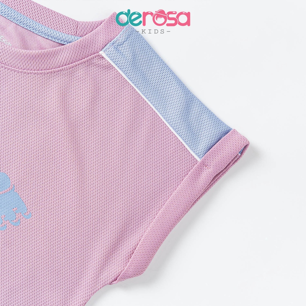 Bộ quần áo cộc tay bé gái DEROSA KIDS kiểu dáng croptop cho bé từ 2 đến 6 tuổi ZSK23-072B