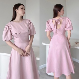 Đầm Dự Tiệc Tay Phồng Form Xòe