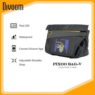 DIVOOM Pixoo Slingbag-V Túi đeo chéo hiển thị màn hình LED, có thể đựng laptop/ipad 11 inch