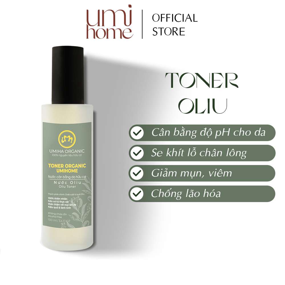 Toner Oliu hữu cơ UMIHOME 50/100ml cân bằng dưỡng ẩm cho da hiệu quả