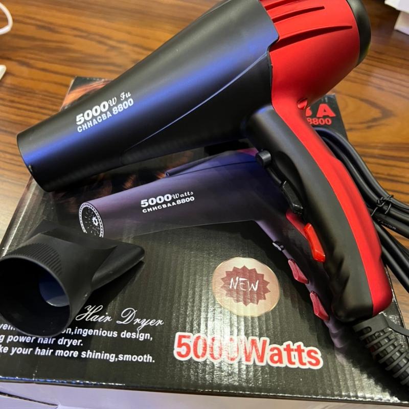 Máy sấy tóc công suất lớn 5000W, máy sấy tóc 2 chiều nóng lạnh có ánh sáng xanh dây dài 2m chuyên dùng cho salon