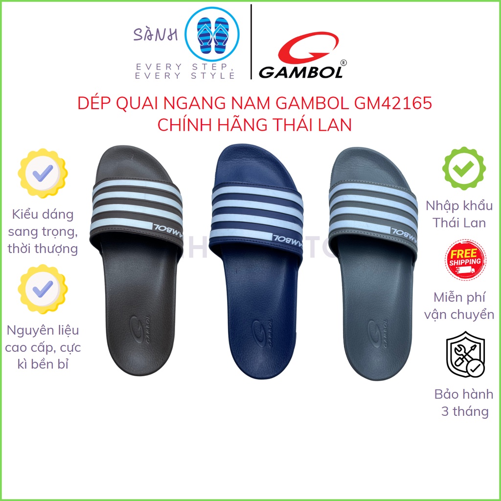Dép nam quai ngang Thái Lan làm từ nhựa eva siêu nhẹ, sang trọng, êm ái, phù hợp mang đi hằng ngày,size từ 41 đến 44