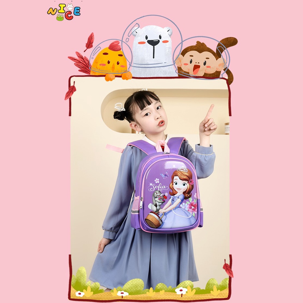 Balo Cho Bé Mầm Non, Balo Mẫu Giáo Ellsa, Hello Kitty Chống Nước Siêu Nhẹ, Thoáng Khí Cho Bé 2-6 Tuổi ( Mẫu B)