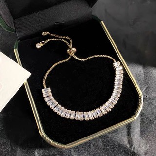 B24 Lắc tay vòng tay nữ màu bạc đẹp Ring House