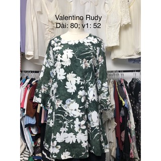 Váy si tuyển 2hand dài tay hoa trắng