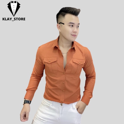 Áo Sơ Mi Nam Chất Đũi Mềm Mịn Kiểu Dáng Trẻ Trung Năng Động