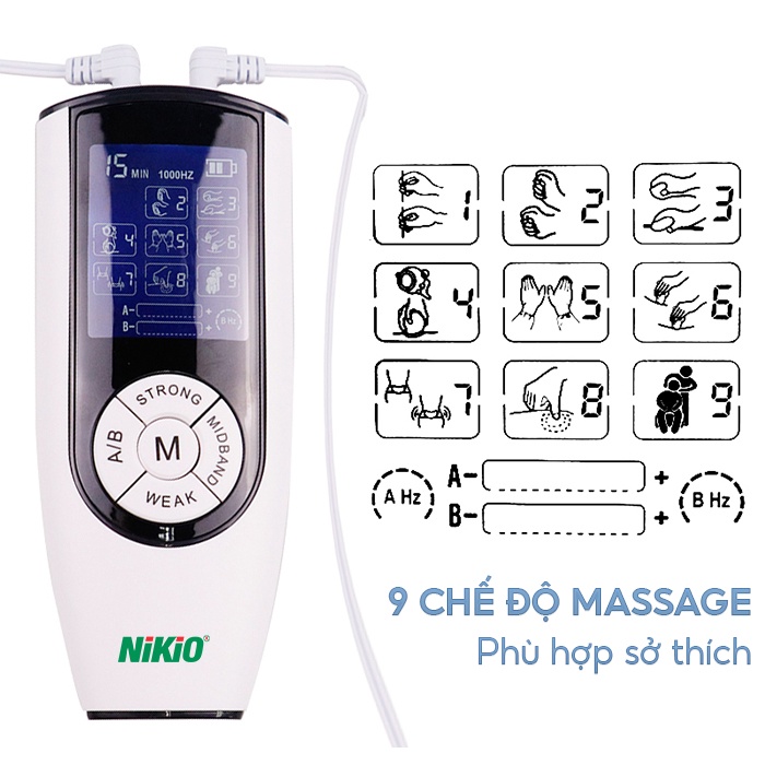 Máy Massage Xung Điện 4 Miếng Dán, Máy Massa Dán Điện NK-103