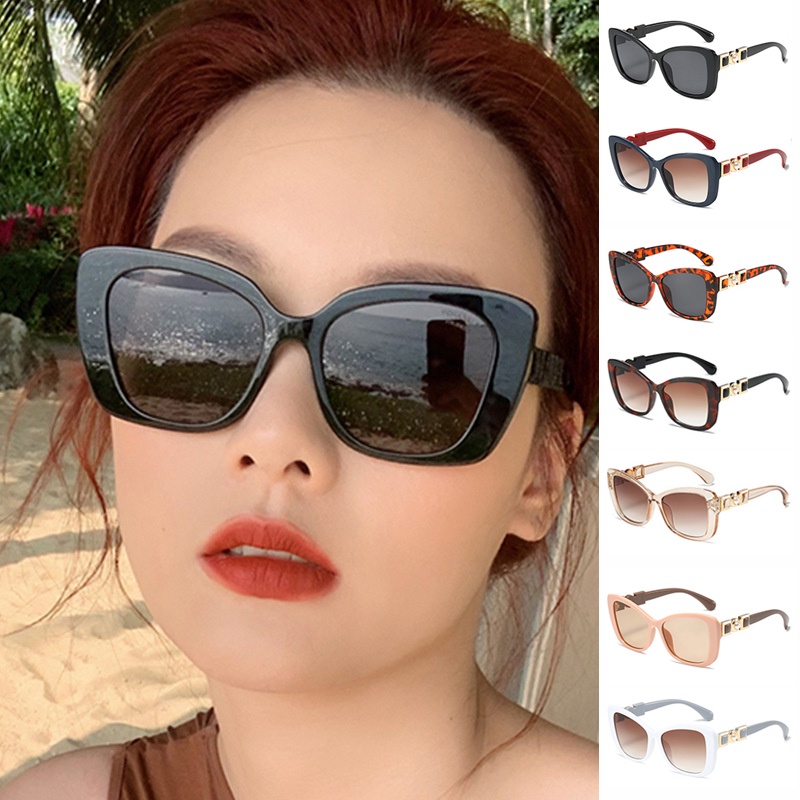 Kính Mát Gọng Mắt Mèo Chống Tia UV Phong Cách Hàn Quốc Thời Trang Cho Nữ