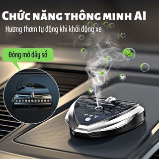Máy khuếch tán nước hoa ô tô AROMATHERAPY tự động khuếch tán khi xe khởi động kèm bảng số điện thoại